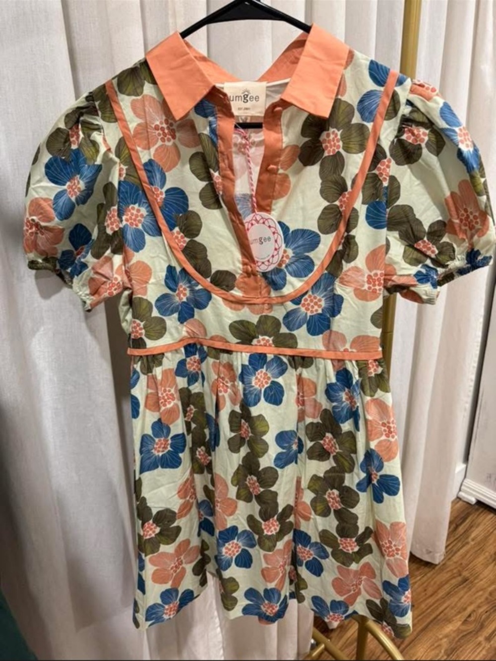 Umgee Floral Midi Dress in Coral, Blue, Olive